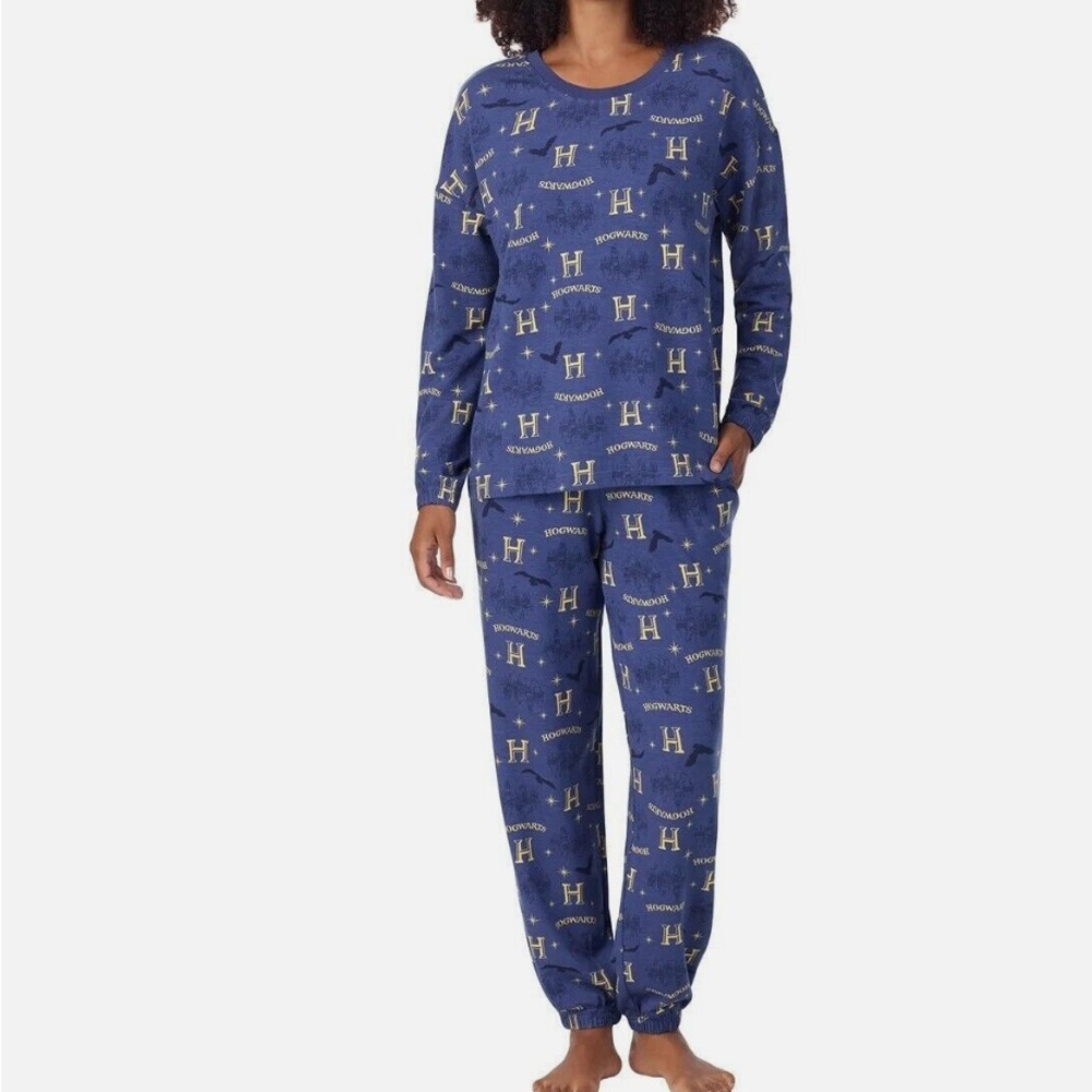 Blue Hogwarts Harry Potter Pajama Set